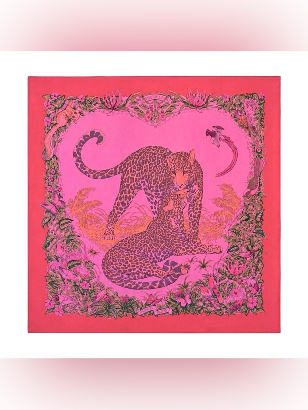 Hermès JUNGLE LOVE Robert Dallet DipDye Silk Scarf